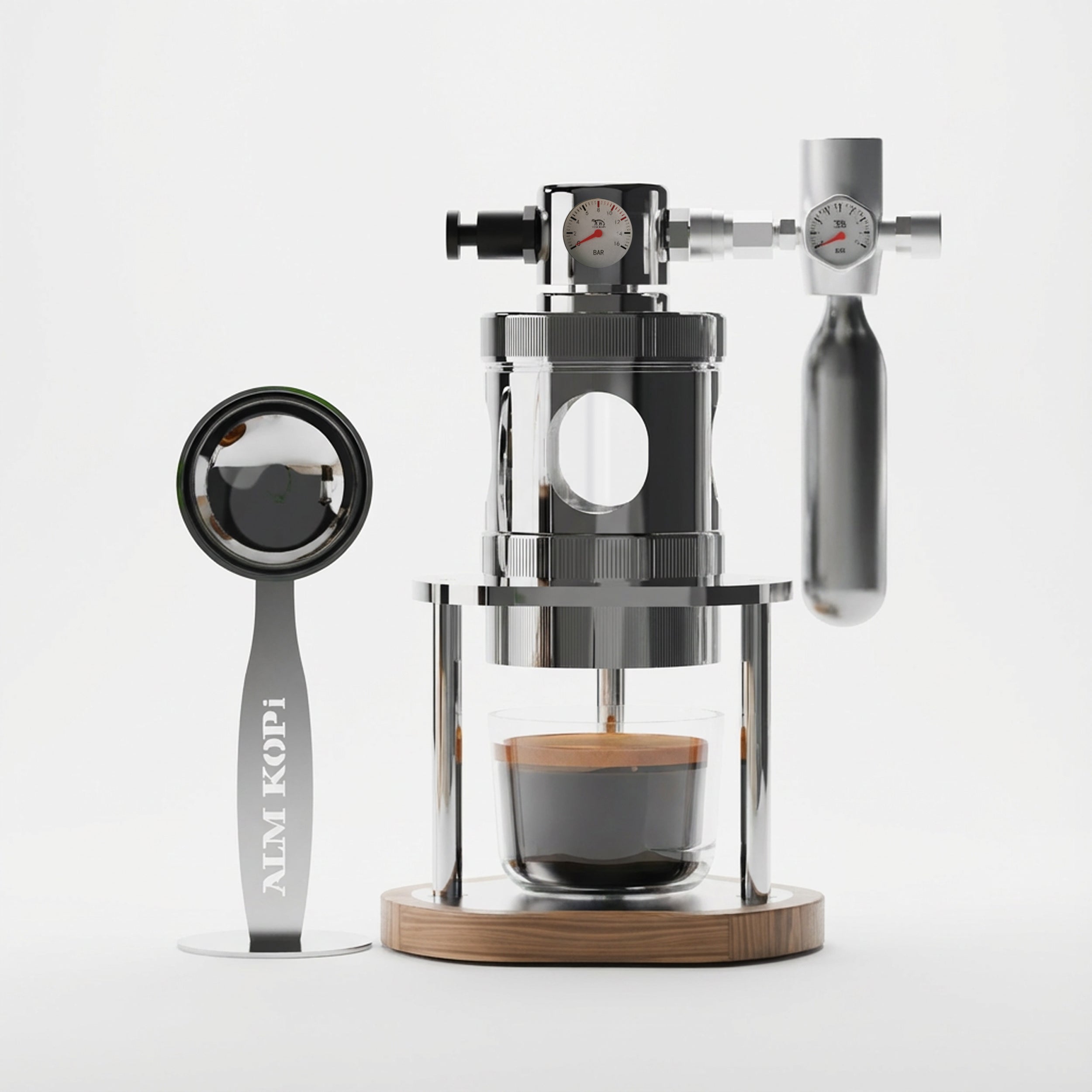 Aleman Micro Pneumatic Espresso Machine | Air-Powered 58mm Desktop