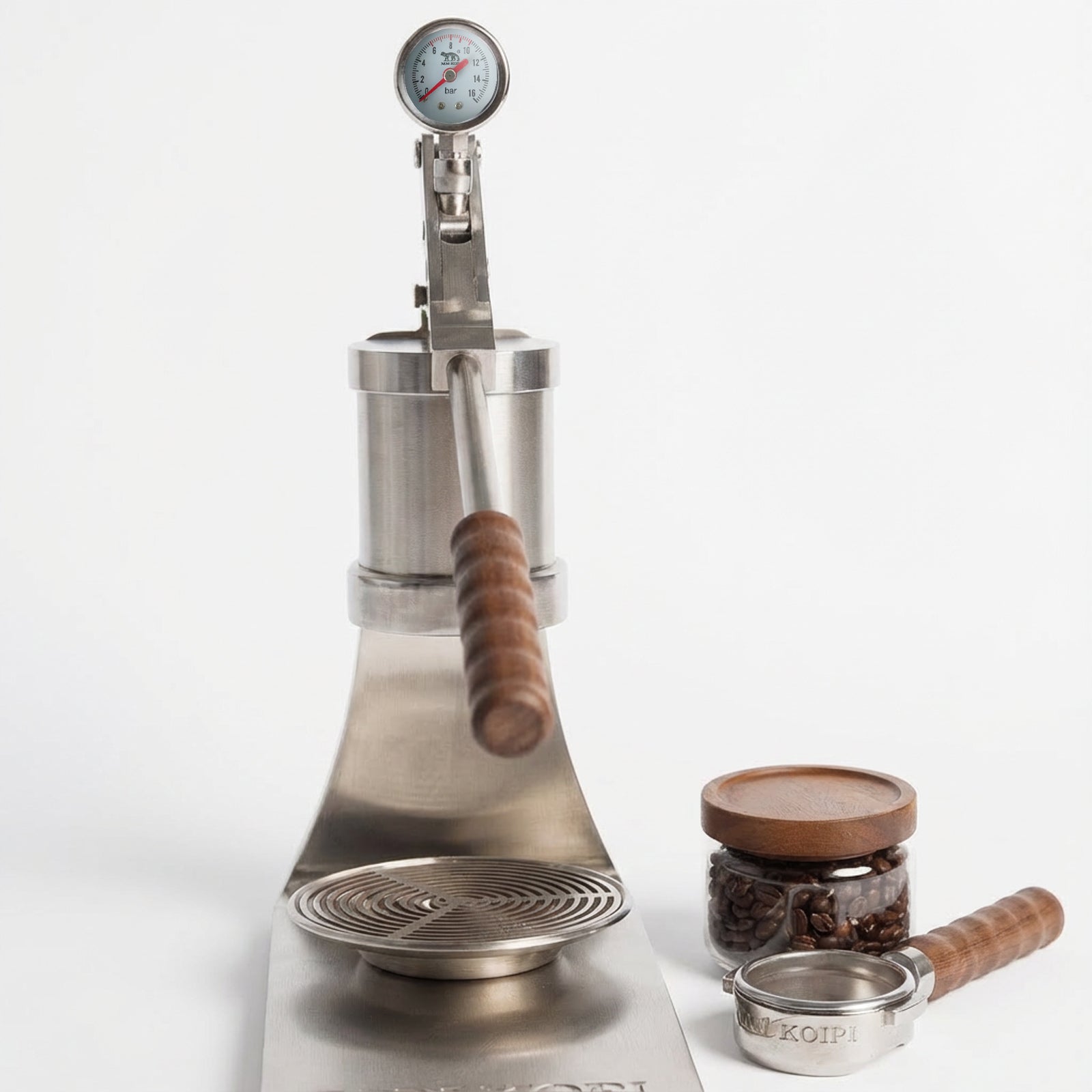 Aleman Sniper Manual Lever Espresso Machine | Precision Stainless Steel Tower