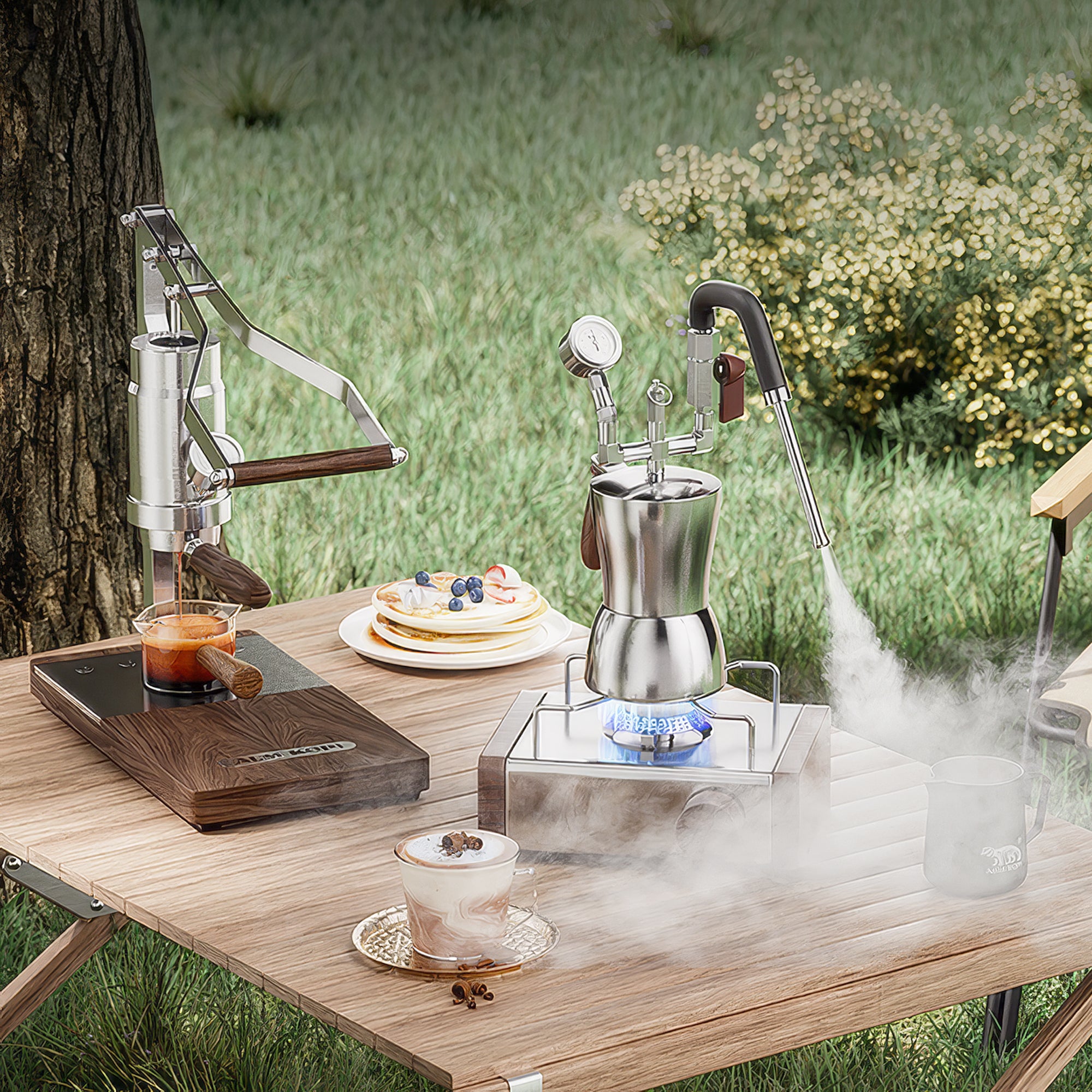 Aleman AK-74 Stovetop Milk Steamer | Professional Dry Steam for Latte Art