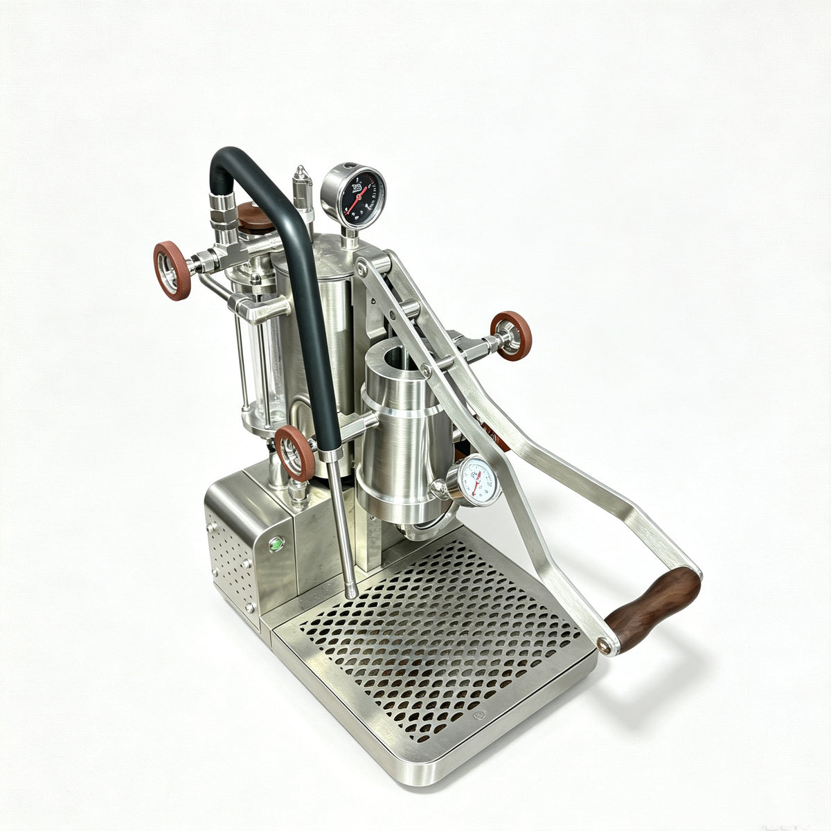 Aleman 3s entry-level lever espresso machine with compact body.