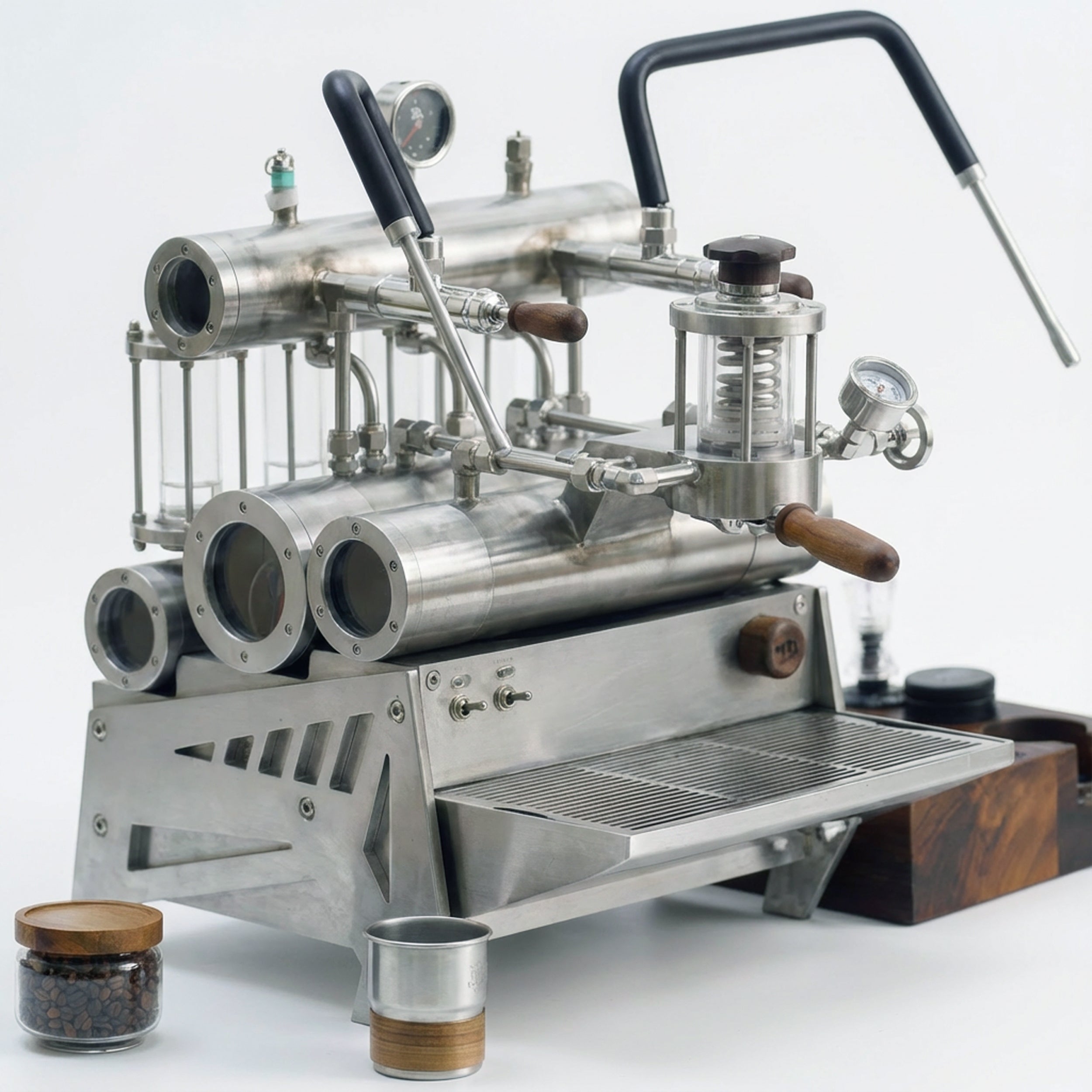 Aleman 7P Commercial Semi-Auto Espresso Machine | Gear Pump & App Profiling