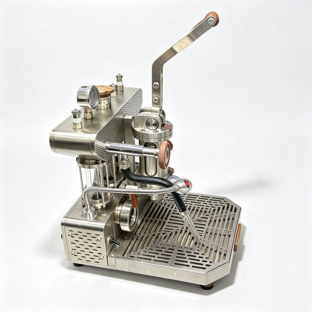 Aleman Zxs-Espresso-6P Manual Variable Pressure, Commercial & Home Coffee Machine with Steam Wand