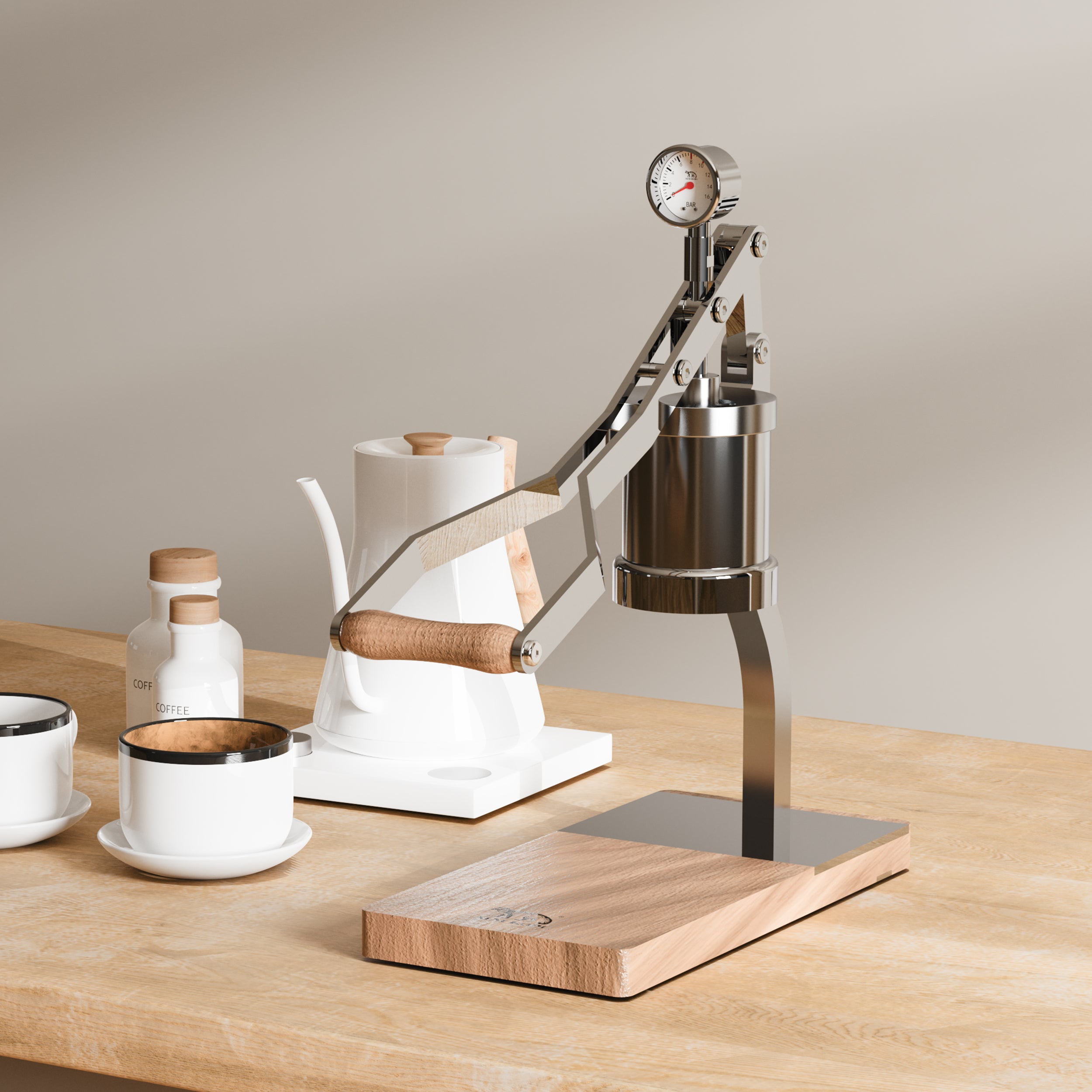 Aleman 2 Manual Lever Espresso Machine | PID Temp Control & 58mm Pro Group