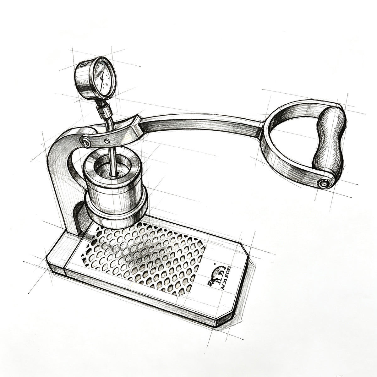 Aleman Ghost B2 Manual Variable Pressure Lever Espresso Machine | Home Barista Coffee Maker