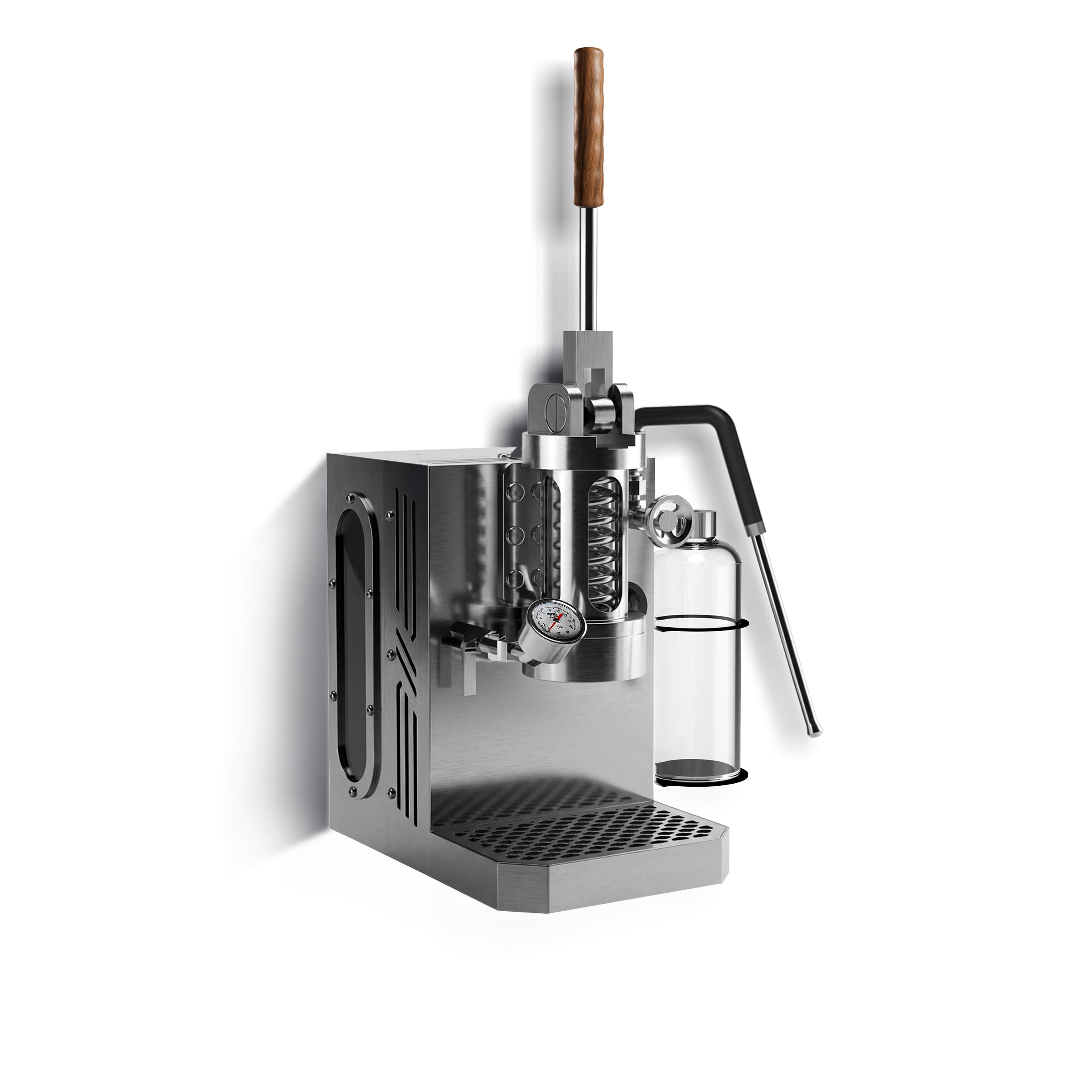 Aleman Gecko Wall-Mount Manual Lever Espresso Machine | Zero-Footprint 58mm Brewer