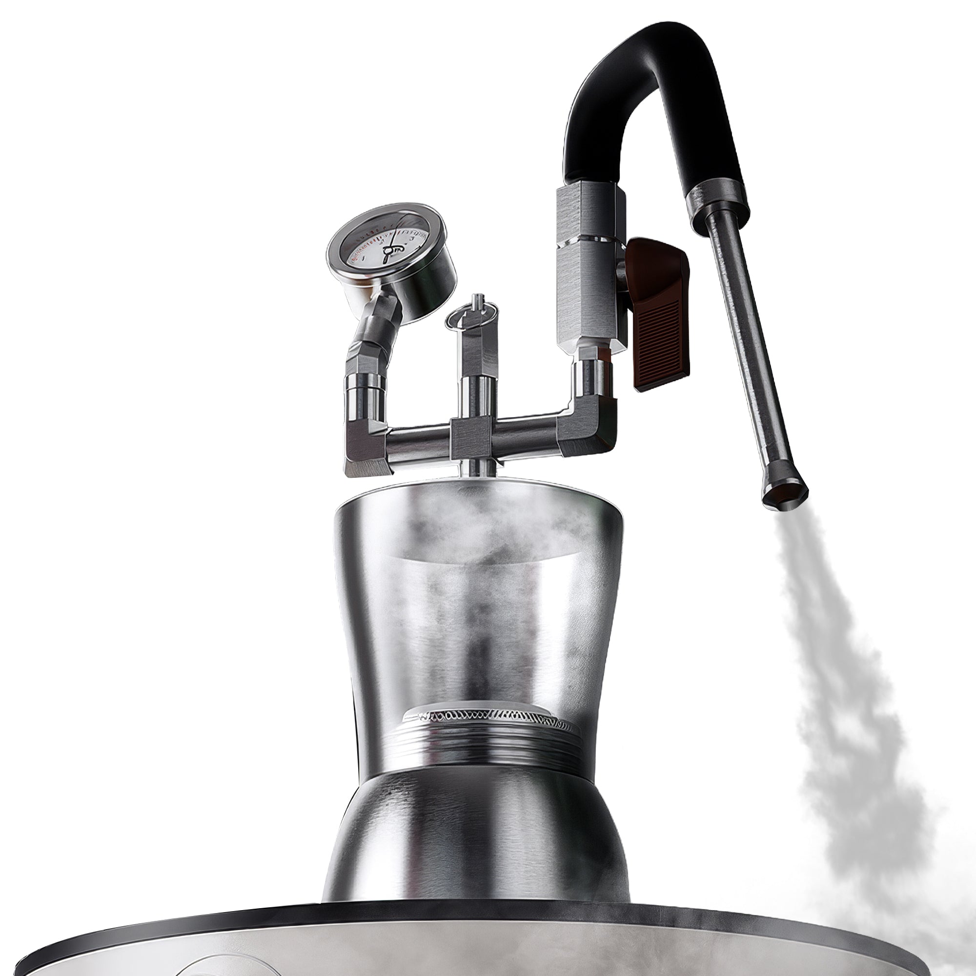 Aleman AK-74 Stovetop Milk Steamer | Professional Dry Steam for Latte Art