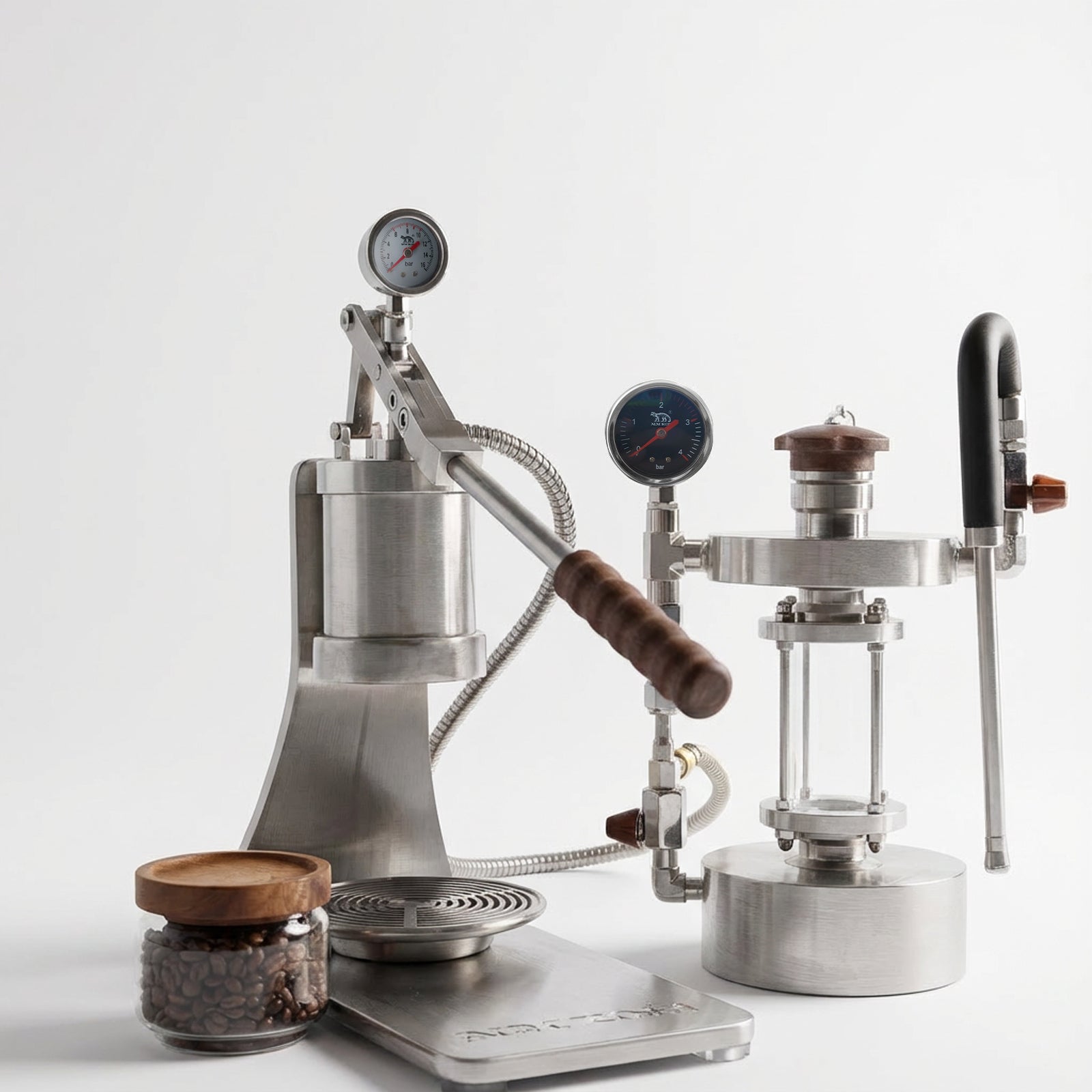 Aleman Sniper Manual Lever Espresso Machine | Precision Stainless Steel Tower