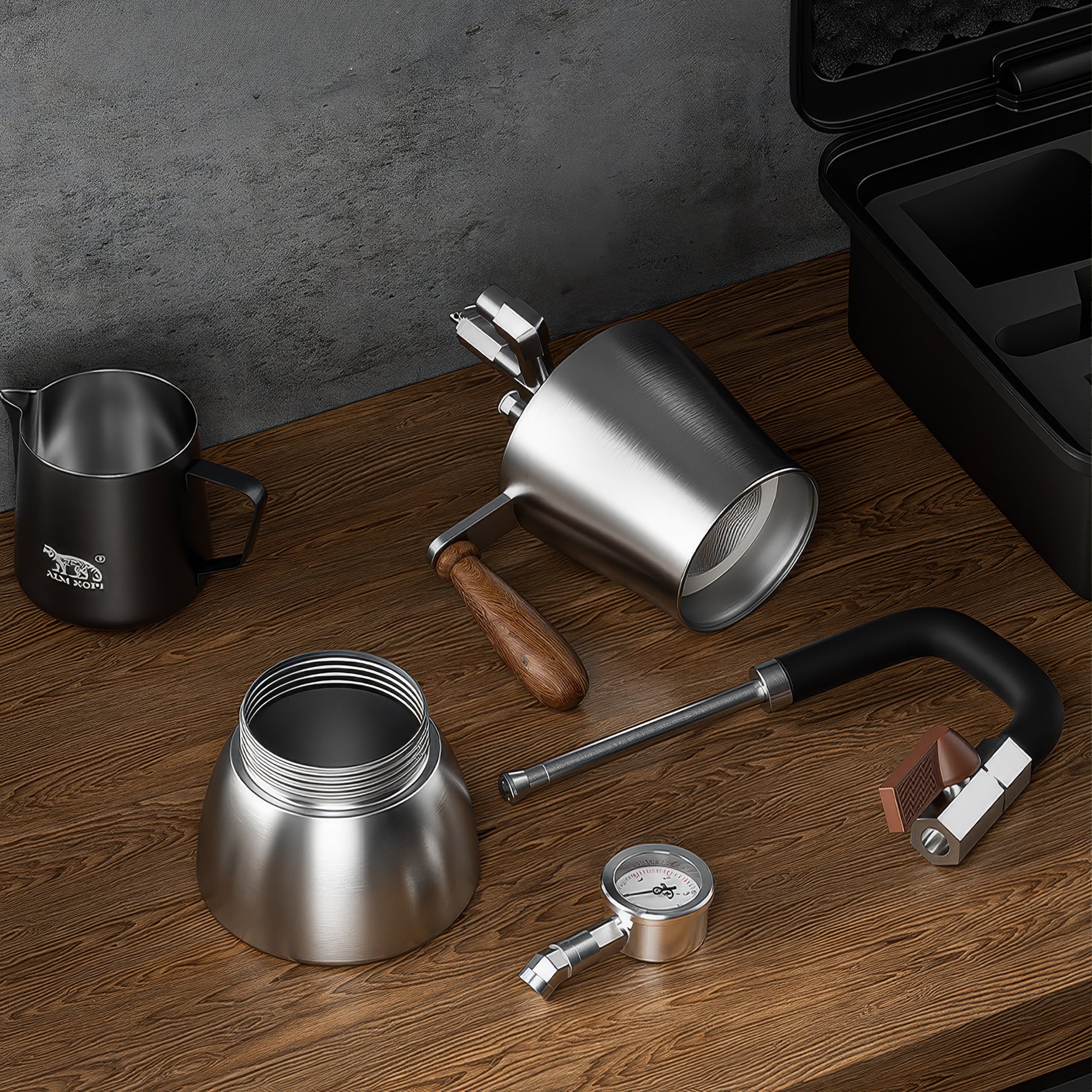 Aleman AK-74 Stovetop Milk Steamer | Professional Dry Steam for Latte Art