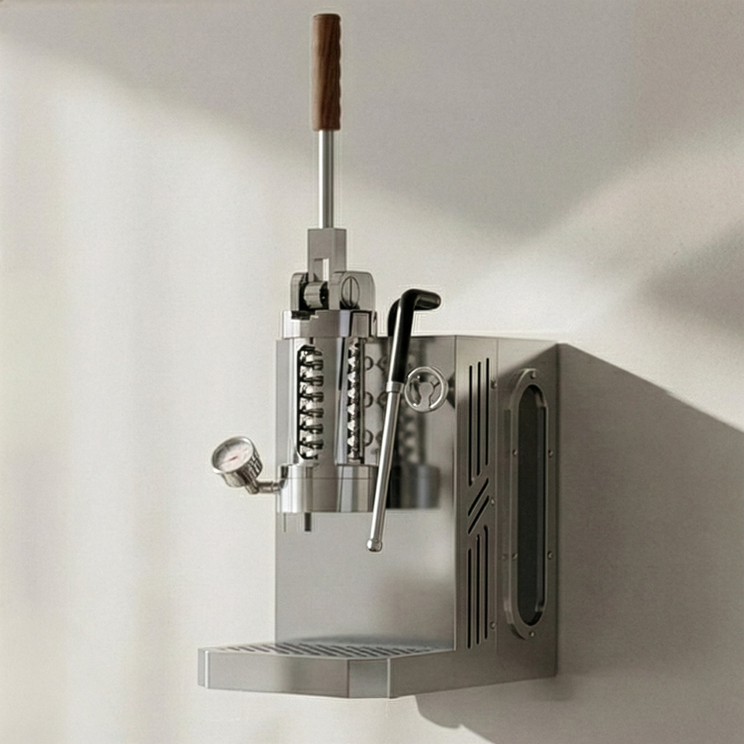 Aleman Gecko Wall-Mount Manual Lever Espresso Machine | Zero-Footprint 58mm Brewer