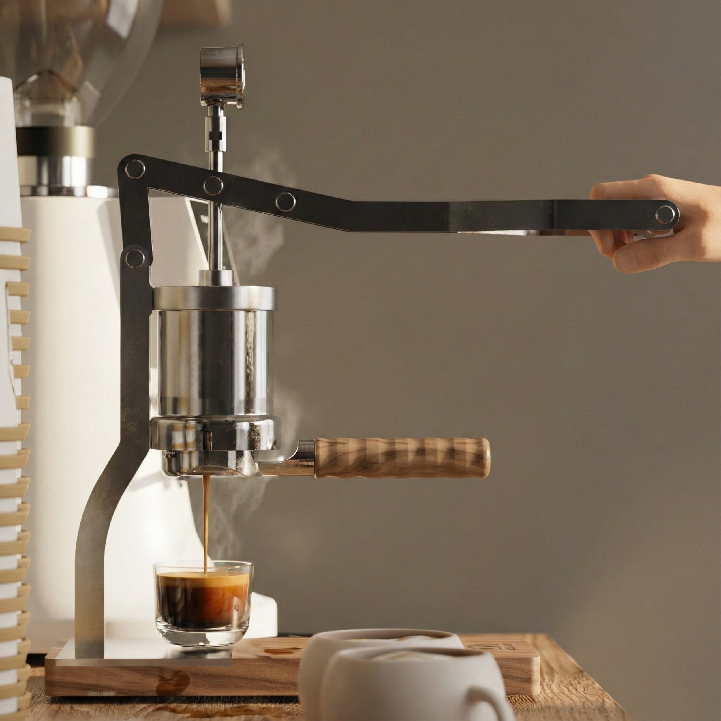 Aleman 2 Manual Lever Espresso Machine | PID Temp Control & 58mm Pro G