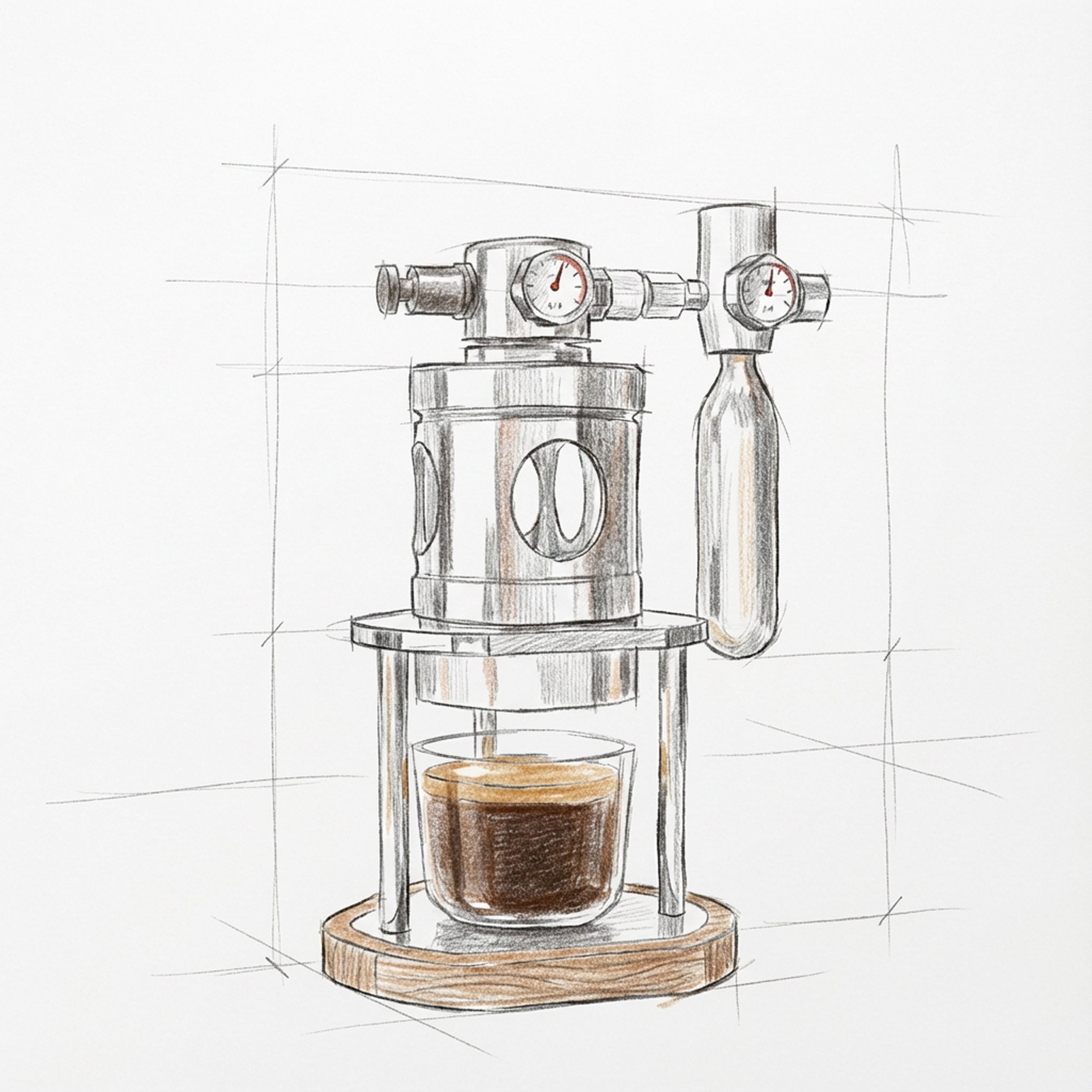 Aleman Micro Pneumatic Espresso Machine | Air-Powered 58mm Desktop