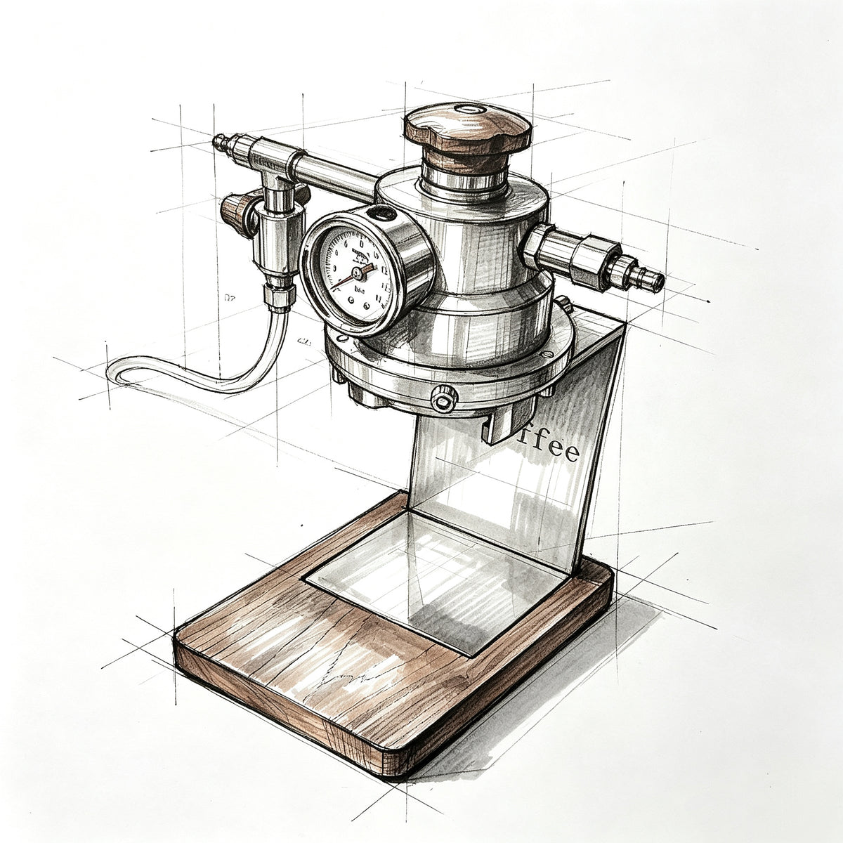 Aleman Barrett Pneumatic Variable Pressure Espresso Machine