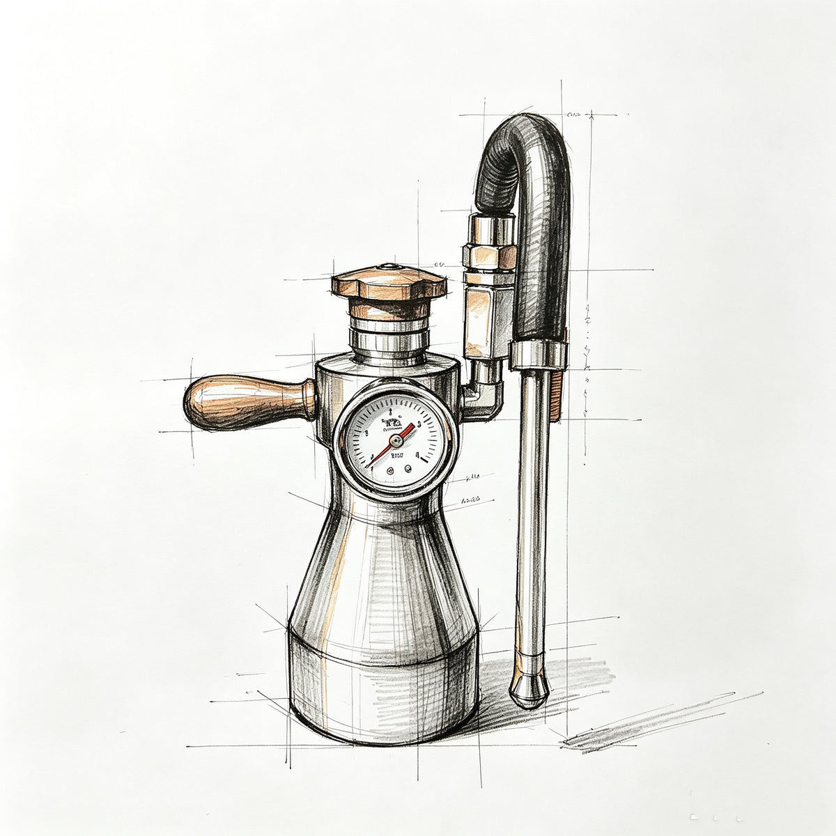 Aleman AK-47 Stovetop Milk Steamer | Professional Dry Steam for Latte Art