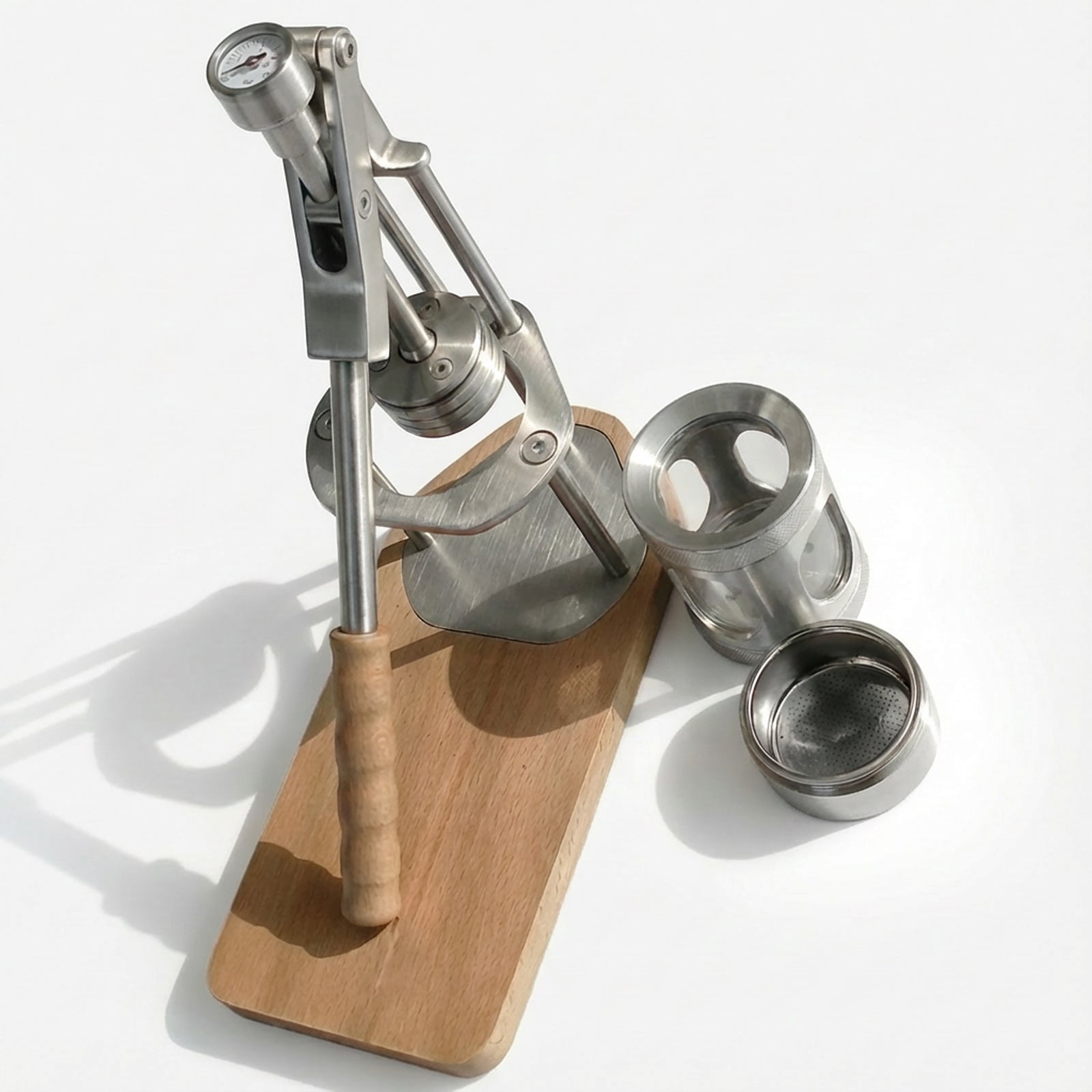 Top-down View of ALMKOPi 58mm Manual Lever Espresso Machine Design