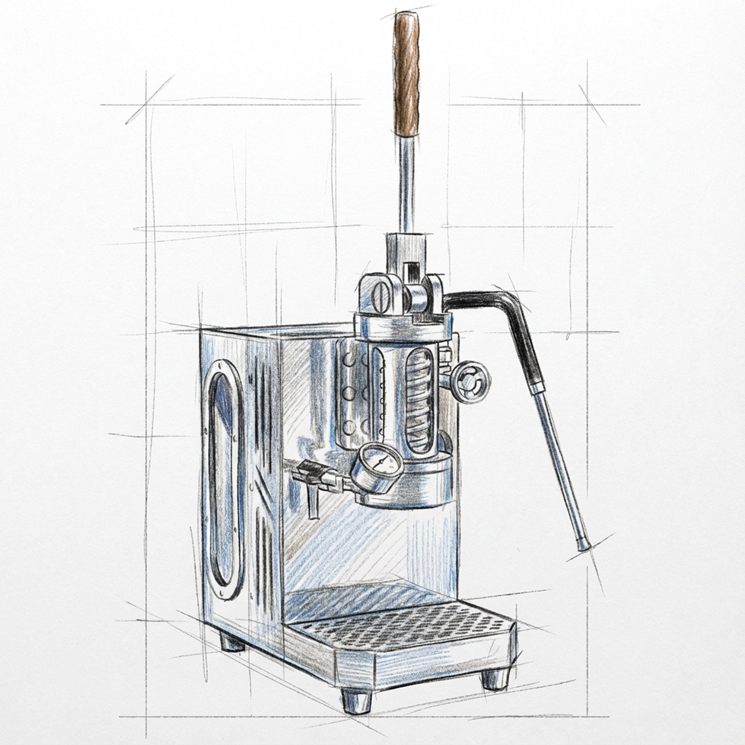 Aleman Gecko Wall-Mount Manual Lever Espresso Machine | Zero-Footprint 58mm Brewer